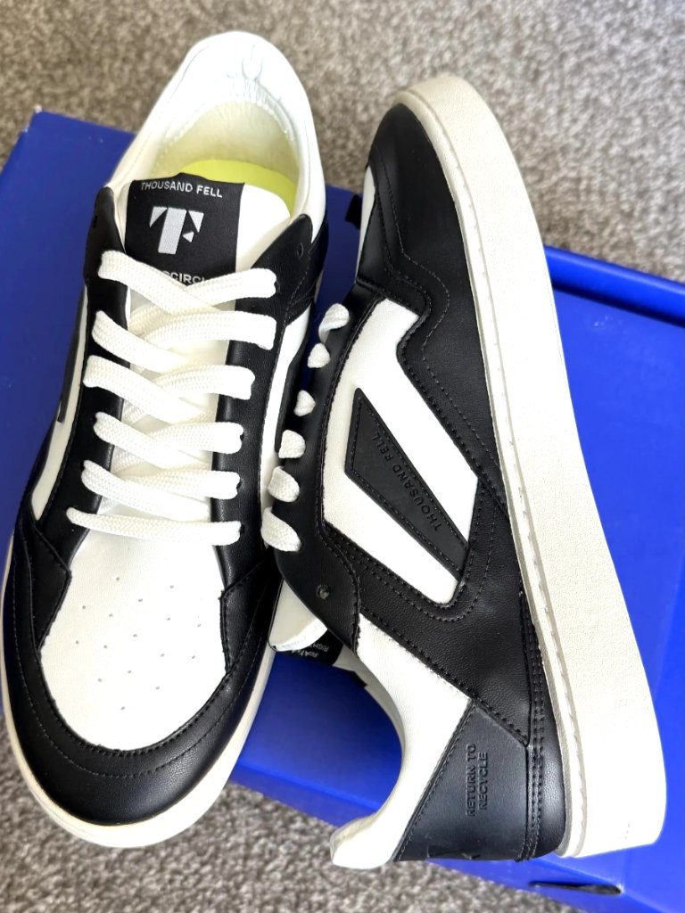 Thousand Fell Women's Court Sneakers Black White Size 7.5 Nib — image 2 of 8